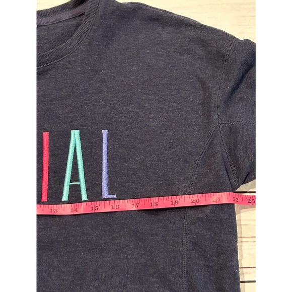 Wildfox Large Social Embroidered Sweatshirt Long Sleeve Lightweight - Picture 4 of 7